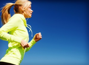 woman doing running outdoors